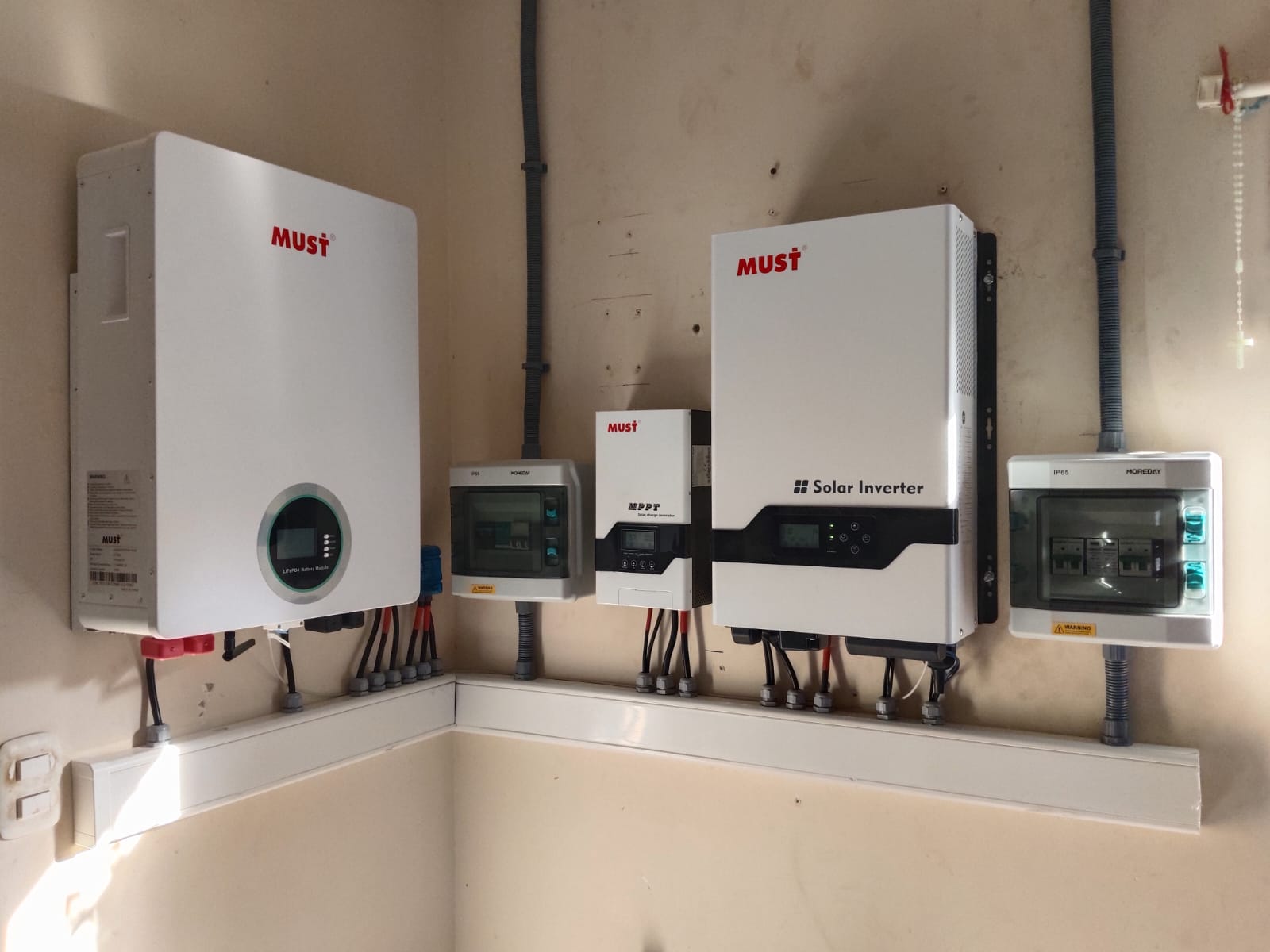 Batería de litio e inversor solar